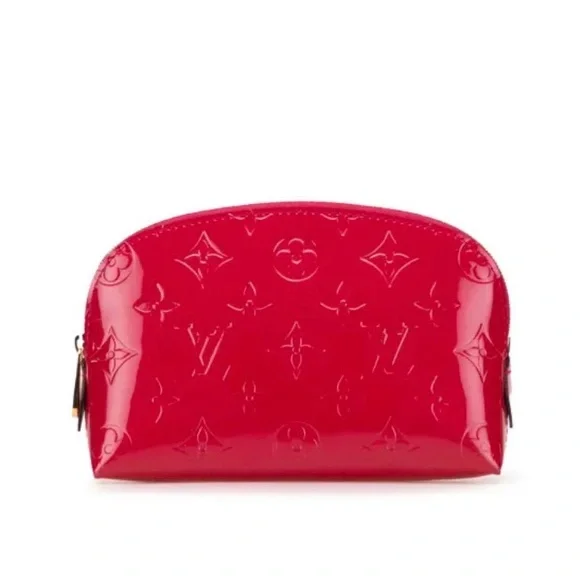 Louis Vuitton Vernis Pochette Cosmetic Pouch Red - Picture 3 of 10